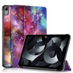 iPad 11 A16 (2025) / iPad 10.9 (2022) - Tri-Fold läderfodral - Tryckt design - Galaxy