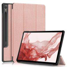 Samsung Galaxy Tab S9 - Tri-Fold läderfodral - Wake up/sleep funktion - Rose guld