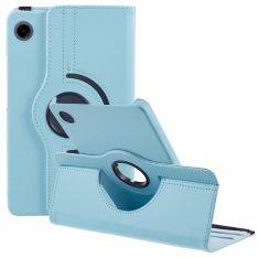 Samsung Galaxy Tab A9 8.7" / Tab A11 8.7" - läderfodral 360 grader roterbar - Ljusblå