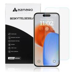 iPhone 15 Pro Max - Azmaro Ultraklart Skärmskydd i Härdat glas - Genomskinlig