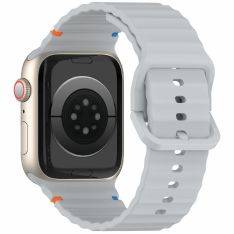 Apple Watch 10 46mm / 9/8/7/6/5/4/3/2/1/SE - 45/44/42mm / Watch Ultra / Ultra 2 - Silikon armband - Grå