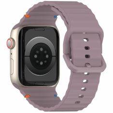 Apple Watch 10 46mm / 9/8/7/6/5/4/3/2/1/SE - 45/44/42mm / Watch Ultra / Ultra 2 - Silikon armband - Smoke purple