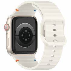 Apple Watch 10 42mm / 9/8/7/6/5/4/3/2/1/SE - 41/40/38mm - Silikon armband - Starlight