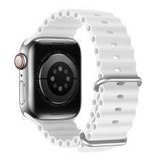 Dux Ducis OceanWave - Apple Watch 9/8/7/6/5/4/3/2/1/SE - 41/40/38mm - Soft silikon armband - Vit