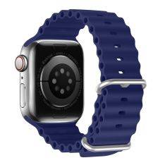 Dux Ducis OceanWave - Apple Watch 9/8/7/6/5/4/3/2/1/SE/Ultra/Ultra 2 - 49/45/44/42mm - Soft silikon armband - Blå