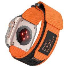 Apple Watch 9/8/7/6/5/4/3/2/1/SE - 45/44/42mm / Watch Ultra / Ultra 2 - armbandAW velkro - Orange