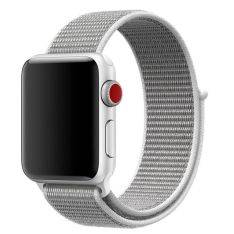 Apple Watch 9/8/7/6/5/4/3/2/1/SE - 41/40/38mm - armband i Nylon m/velcro - Vit