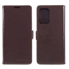Samsung Galaxy A72 - AZMARO fodral / plånbok i äkta läder - Brun