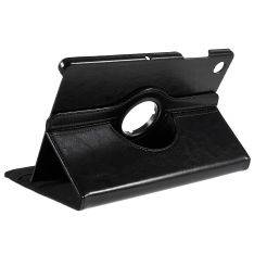 Samsung Galaxy Tab A8 10.5 (2021) - Azmaro äkta läderfodral 360 grader roterbart - Svart