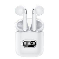 Northfjords J15 - TWS ENC Earbuds med laddfodral - Touch funktion - Vit