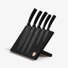 Berlinger Haus - Knivset i 6 delar med magnethållare - Rostfritt stål - Black Rose Collection