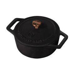 Berlinger Haus - mini gjutjärnsgryta ø10 cm / 0,31 L - El / Gas / Induktion - Black Rose Edition