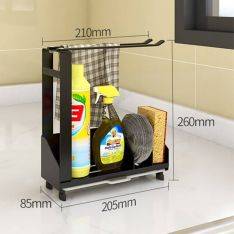 Hylla med kroksystem i aluminium för kök/vägg - Smart förvaring - För bords- eller väggmontage