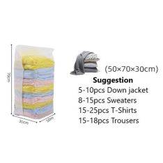 Vakuumpåse för kläder, täcken mm. m/smartventil (1 st.) - stl 50*70*30cm