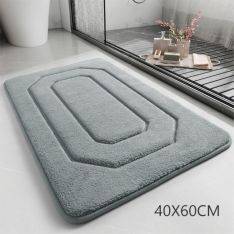 Badrumsmatta med memory foam 40 x 60 cm - Halkfri - Grå