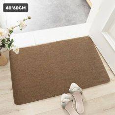 Dörrmatta 60 x 40 cm - Mjuk och skön - Halkfri - Brun