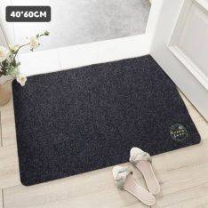 Happy Doormat 60 x 40 cm - Mjuk och skön - Halkfri - Mörkgrå
