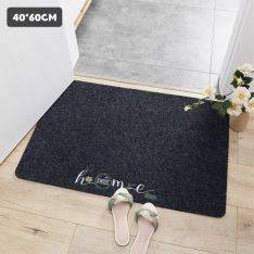 HOME Dörrmatta 60 x 40 cm - Mjuk och skön - Halkfri - Grå