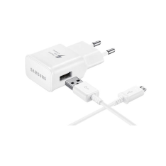 Original Samsung EP-TA20EW USB laddare / adapter 15W inkl. microUSB-kabel - Vit