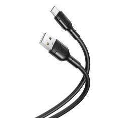 XO USB-A / USB-C laddningskabel 10.5W/2.1A - 1m - Svart