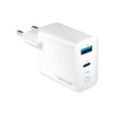 Forever Dubbel USB SNABB Laddare / Adapter 20W - 1 x USB-A 18W / 1 x USB-C