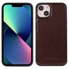 iPhone 13 - Azmaro Original skal/fodral i äkta läder - Brun