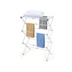 Smart torkställning i metall - Vikbar och utbyggbar med 3 höjder - vit