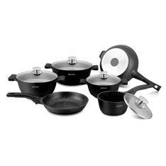 Herzog Støbt alu Gryde & pandesæt i 14 dele - Alla typer komfur