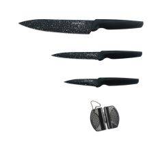 Royalty Line Knivset i 4 delar - Non-Stick marmorbeläggning - Svart