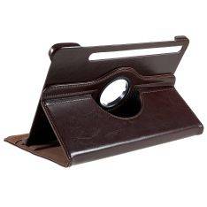 Samsung Galaxy Tab S8 5G - Azmaro äkta läderfodral 360 grader roterbart - Brun