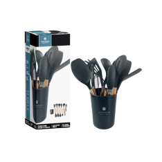 Köksset i 11 delar - Non-Stick Silikon - Svart